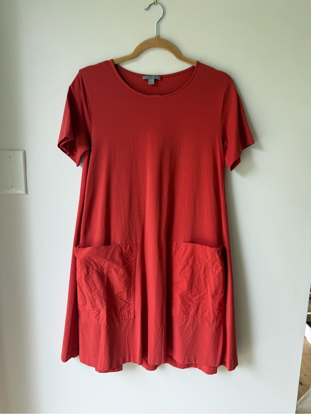 COS Coral A-Line Swing Tent Dress with Pockets